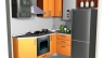 Kampinė virtuvė, kampinis virtuvės dizainas, kampinė virtuvė moderniojo namo interjere