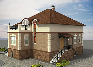 Finissant la façade de la maison, le matériau pour finir la façade de la maison est choisi correctement
