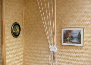 Panneaux de bambou pour les murs: panneau de bambou 3d, installation de panneaux de bambou, en détail.