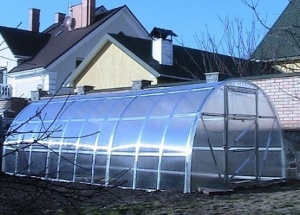 We make a greenhouse made of polycarbonate, a greenhouse made of polycarbonate with our own hands