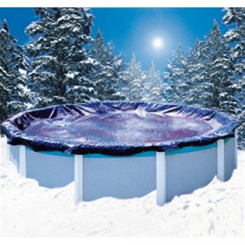 piscine à cadre en hiver