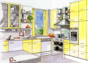 Примеры планировки кухни: проект кухни, кухни в частном доме, в квартире. Планировка маленькой кухни, кухни в хрущевке, большой кухни, кухни с балконом.